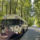 Image for article titled This Wild School Bus RV Has Underglow And A Fire Pit On Its Roof
